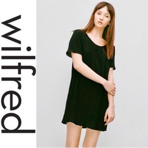 Wilred free teigen dress in dark emerald green